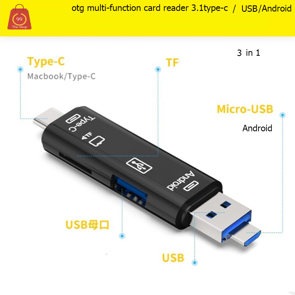 otg  card reader 3in 1 / type-c/ USB/ android