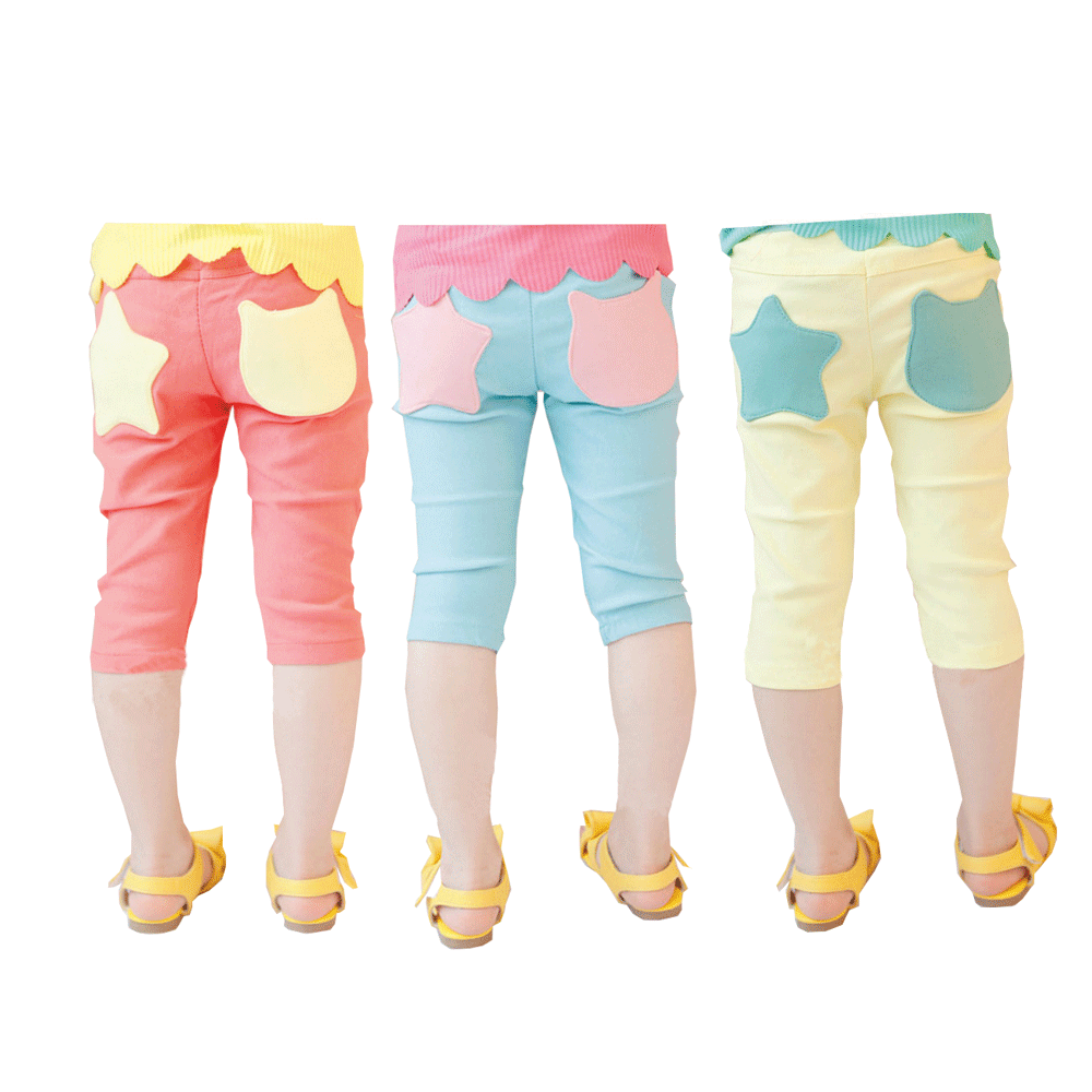 กางเกงผ้ายืดเนื้อดี สีสันสดใส สำหรับเด็กผู้หญิง 3-8 ปี